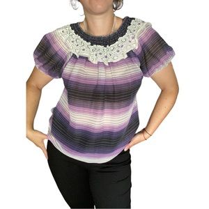 70s vintage sheer boho shirt